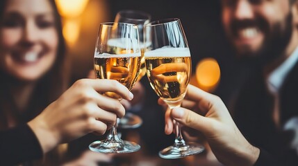 Cheers to new beginnings and united visions in a vibrant celebration








