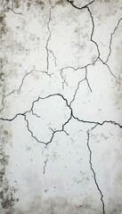 Fototapeta premium A cracked and weathered concrete wall with visible imperfections, showcasing a rugged texture and a sense of history in an urban setting.