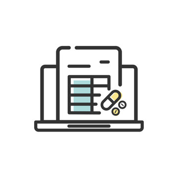 recommend clip art: e-Taxで確定申告に必要な医療費控除を入力するベクターアイコン