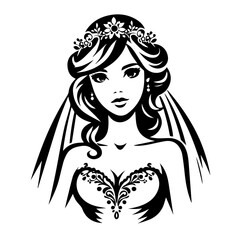 Woman dressed as a bride