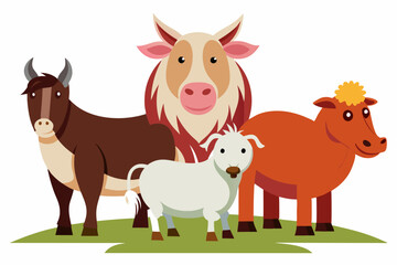 Animal Livestock & Sublimation Vector Illustrations, Cartoons, Clipart, and Line Art Designs, Unique animal designs for sublimation and vector art projects