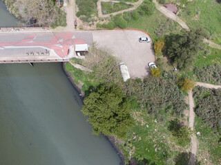 Lago Lugano, puente olímpico, Buenos Aires, Argentina.-
