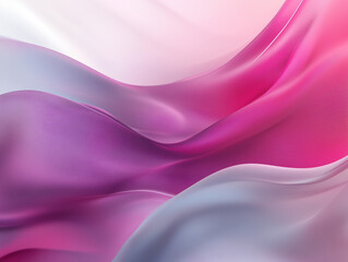 Obraz premium A blend of soft waves creating a dynamic, flowing composition with a sense of movement. Keywords: abstract, waves, flowing, dynamic, pink, orange, purple, movement, blend, smo