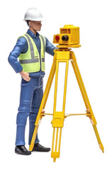 PNG Engineer standing tripod helmet adult.