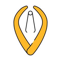 calipers pottery tool line icon vector. calipers pottery tool sign. isolated symbol illustration