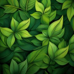 Fototapeta premium Vibrant Tropical Leaves Texture as an Abstract Green Background