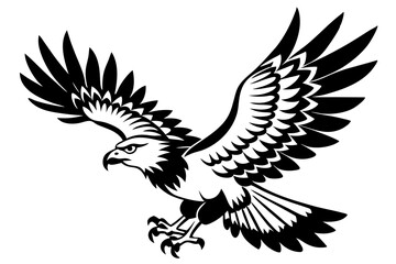 Cute Dangerous flying bird vector illustration