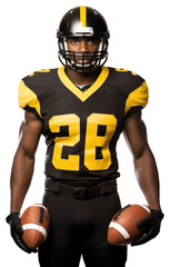 PNG American football player helmet sports yellow.