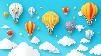 Balloons floating gracefully, painting the sky in vivid hues