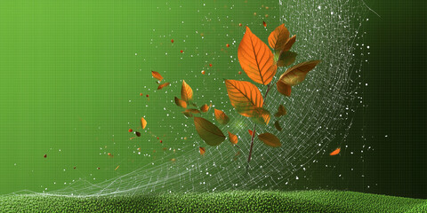 Abstract green farming business technology background