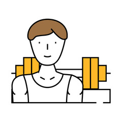 powerlifting sport line icon vector. powerlifting sport sign. isolated symbol illustration