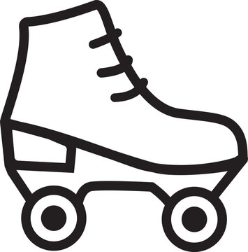 recommend clip art: roller skate icon illustration