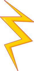 Yellow lightning bolt vector