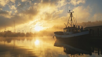 Sunrise over Fishing Boats
