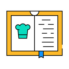 cook book line icon vector. cook book sign. isolated symbol illustration
