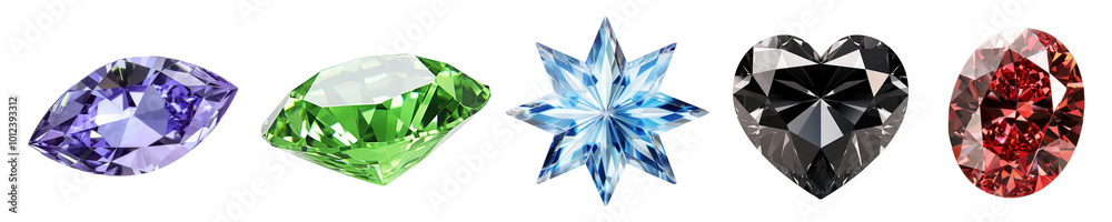 Canvas Prints gemstone png cut out element set