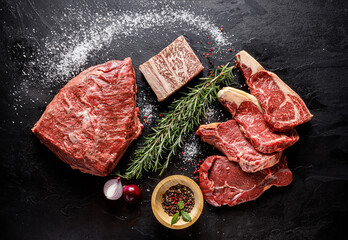 An enticing assortment of fresh, highquality meats paired with aromatic herbs and spices, ideal for...