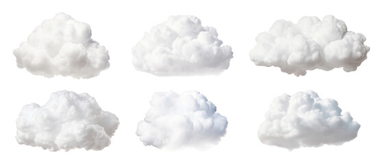 Fototapeta premium Cloud nature png cut out element set