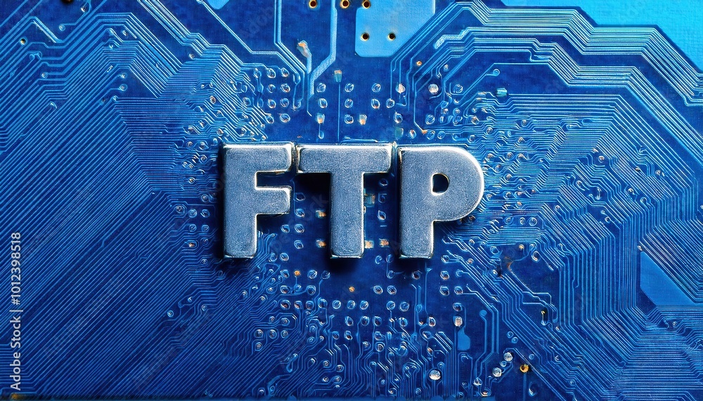 Poster ftp protocol representation on circuit board