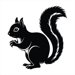 Squirrel silhouette vector