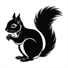 Squirrel silhouette vector