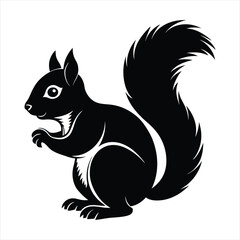 Squirrel silhouette vector