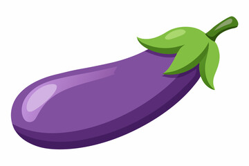  Cute Brinjal vector art illustration 