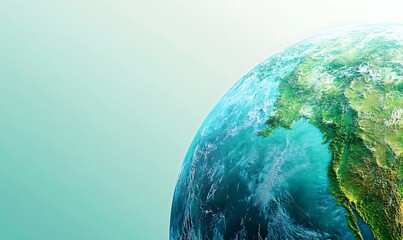 Fototapeta premium Earth From Space: A Green and Blue Perspective