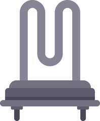 Simple icon depicting a heating element for a domestic water heater, essential for warm showers