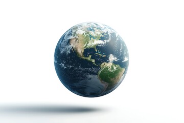 Fototapeta premium Earth as an Egg on a White Background