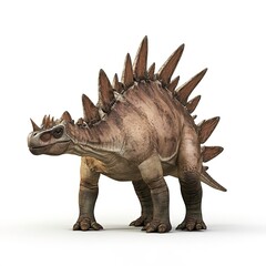 Fototapeta premium Ornithischia, Stegosaurus isolated on white background 