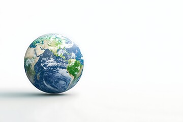 Earth Globe on White Background