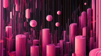 Obraz premium Digital illustration of ascending financial graphs symbolizing inflation on a dark, tech-infused background 