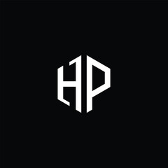 Hexagonal Letter HP Logo Design