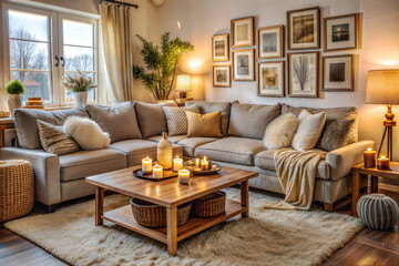 A warm and inviting living room designed for comfort