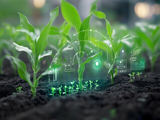 Smart Agriculture Illustration: Technology in Sustainable Farming