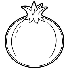 illustration of a Pomegranate on white background