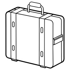 suitcase isolated on white