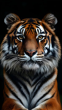 Intense Gaze of a Sumatran Tiger - Photo
