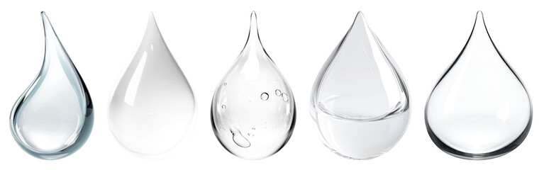 PNG water drops effect set