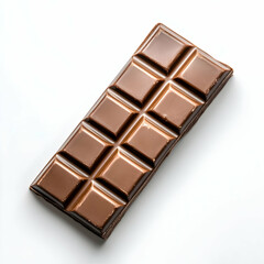Obraz premium Photo of a Chocolate Bar on White Background