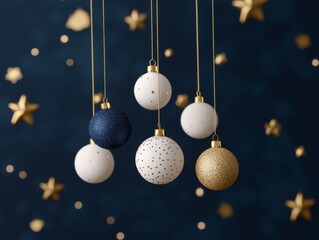 Gentle Baby Mobile with Christmas Ornaments and Lights