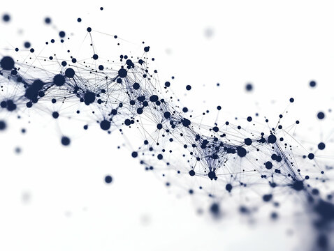 Abstract Background Network Connection Dots Lines
