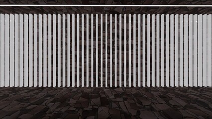 empty room wall nature material 3d render background
