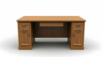 3D Render of a Classic Wooden Desk