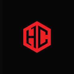 Minimalist Hexagonal Letter HC Logo Design