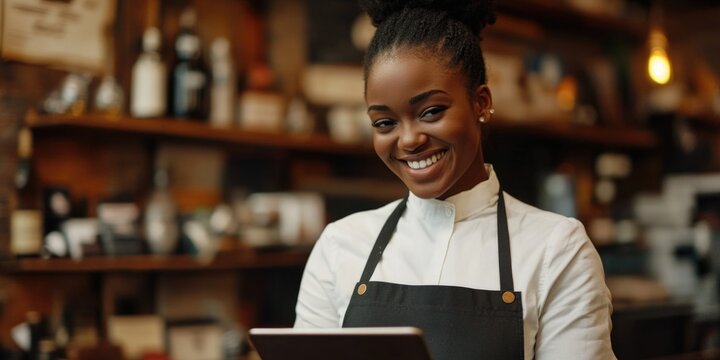 Barista with Tablet Ordering System