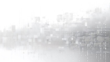 Abstract digital technology background featuring an arrangement of gray dots in random patterns and textures. Generative AI