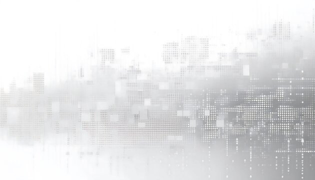 Abstract digital technology background featuring an arrangement of gray dots in random patterns and textures. Generative AI