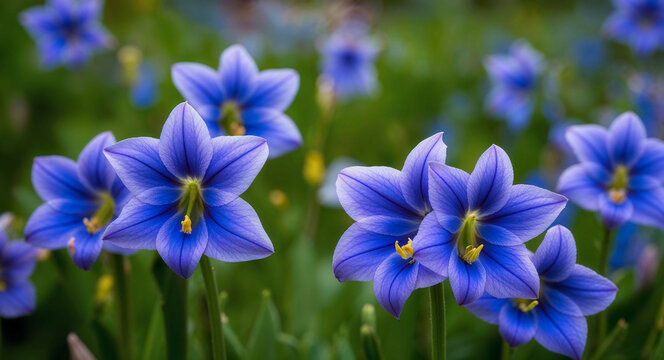 Blue corydalis flowers background